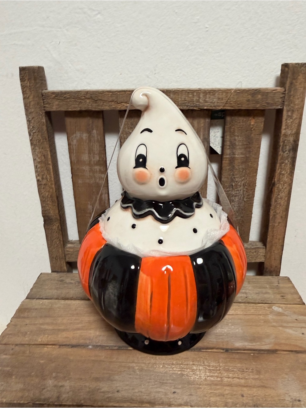 Whimsical New Johanna Parker Halloween Gus Ghost Candy Jar 2026 Transpac